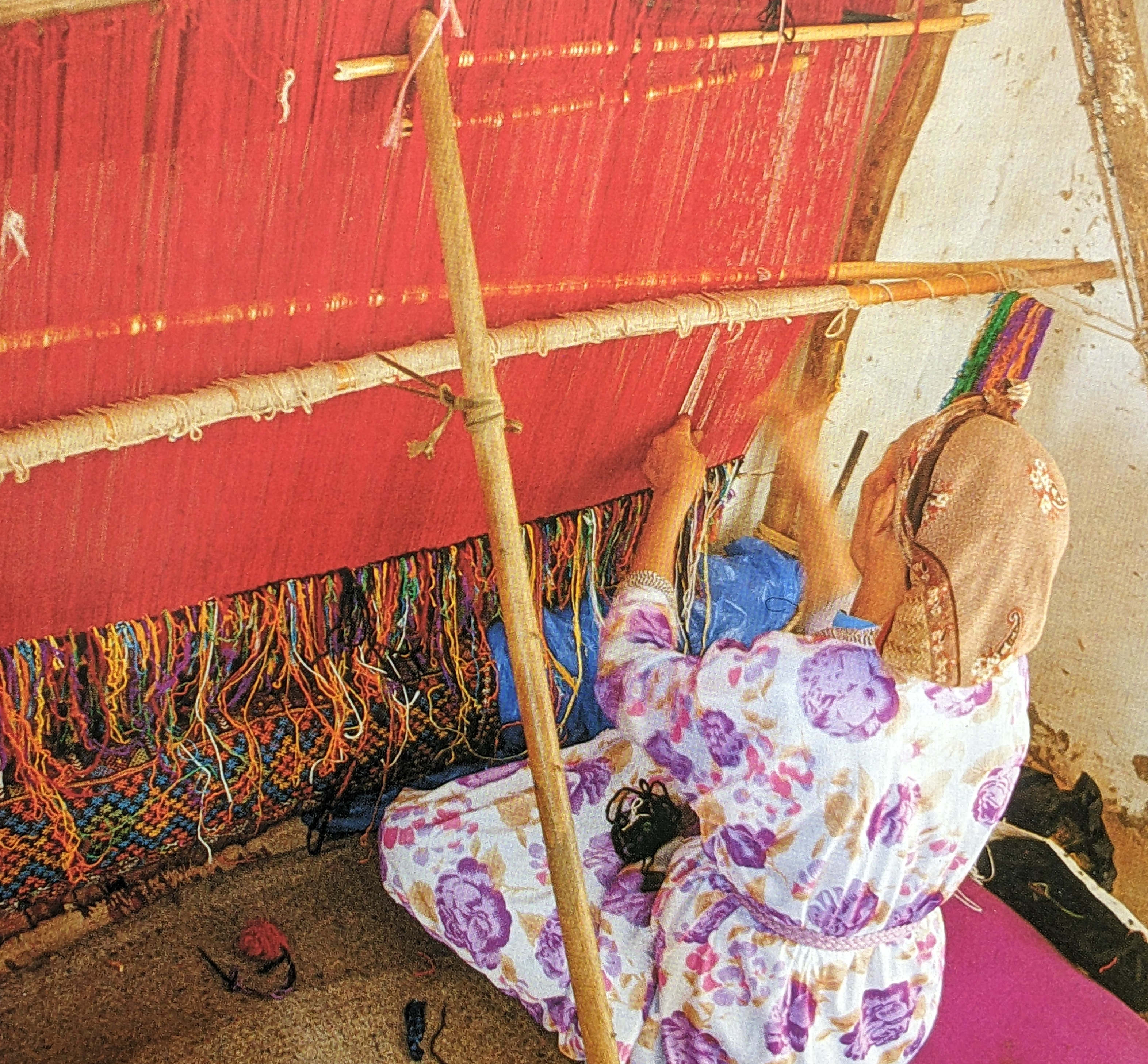 A Weaver on her loom